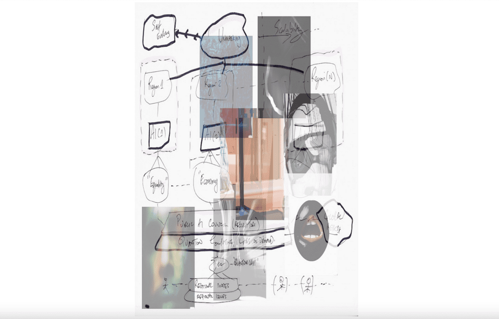 Oladélé Ajiboyé Bamgboyé, untitled, 2023, conceptual sketch
