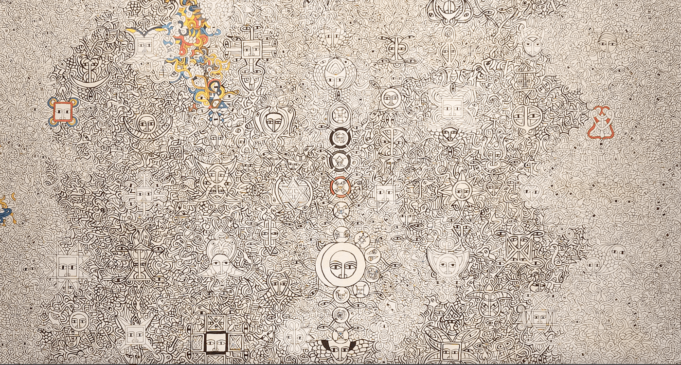 Henok Melkamzer, Untitled (Detail), 2023. Image courtesy of Sharjah Art Foundation. Photo: Shafeek Nalakath Kareem