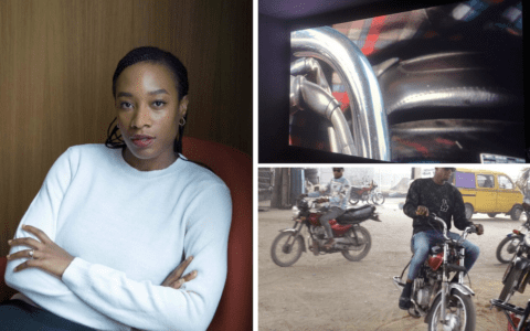 Karimah Ashadu; Installation View at 60th Venice Biennale. Photo: C&; Film Still. Courtesy of Venice Biennale. 