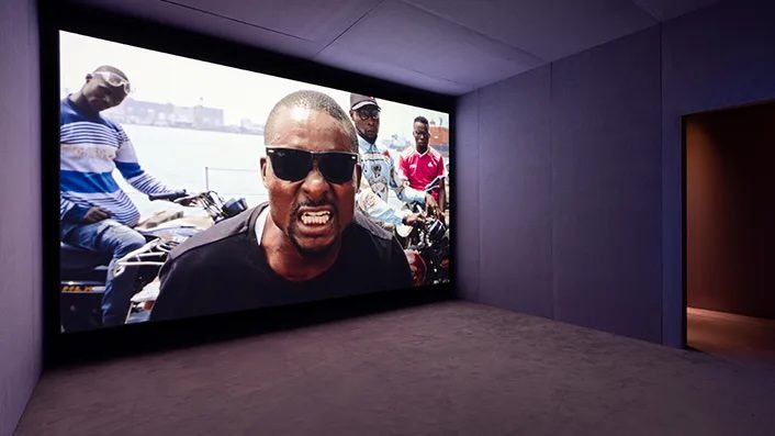 Karimah Ashadu, Installation view Venice Biennale Machine Boys, 2024. Photo: Lorenzo Palmieri.