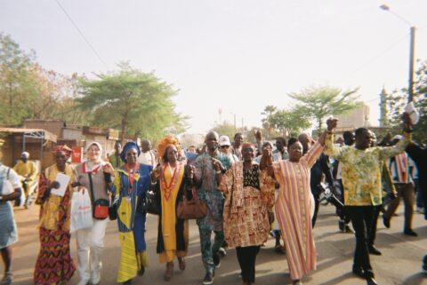 Libation March through the city of Ouagadougou during FESPACO 2025. Photo: Makella Ama. 