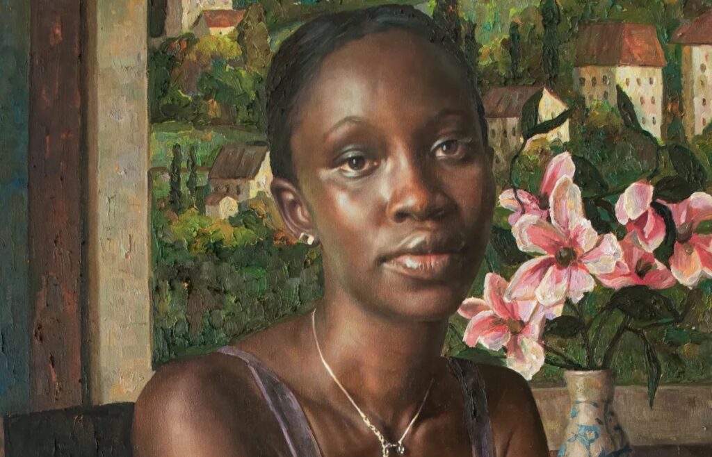 Okoye Chukwuemeka John, Umoren (Detail), 2025
Oil on canvas 119 cm H × 81 cm W (46 9/10 × 31 9/10 inches)