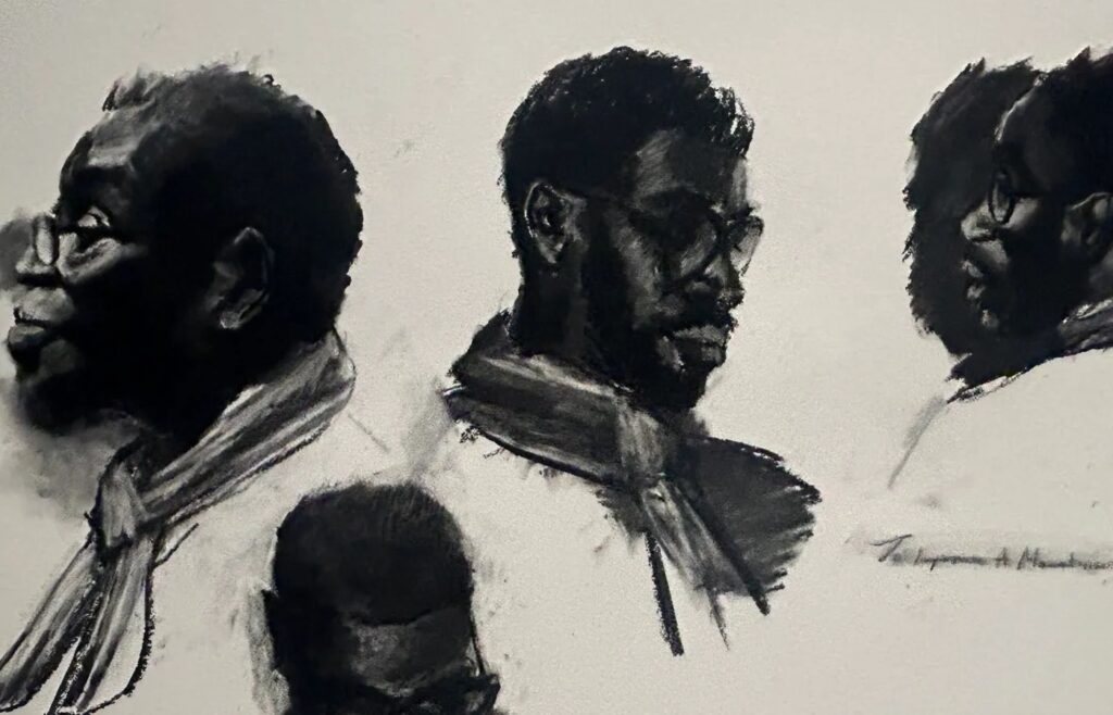 Lynette Yiadom-Boakye, To Improvise A Mountain (detail), 2024. Courtesy the artist