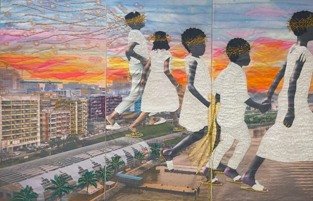 Joana Choumali, Your Dreams Aren't Only For You, 2025. Courtesy of Galerie Farah Fakhri