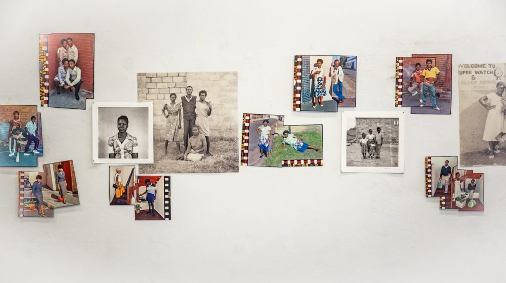 Installation view “I'll Be Your Mirror”, Artists: Alick Phiri & William Matlala, Everyday Lusaka Gallery, Lusaka 2025. Alick Phiri artworks: Monoprints on Canvas and Monoprints on paper. William Matlala artworks: Digital prints on paper. Photo Courtesy of Maingaila Muvundika.