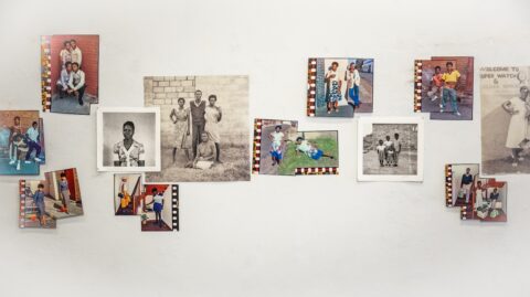 Installation view “I'll Be Your Mirror”, Artists: Alick Phiri & William Matlala, Everyday Lusaka Gallery, Lusaka 2025. Alick Phiri artworks: Monoprints on Canvas and Monoprints on paper. William Matlala artworks: Digital prints on paper. Photo Courtesy of Maingaila Muvundika.